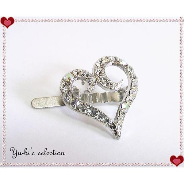 専用 ハート型ヘアピン クリスタル付き 専用 ハート型ヘアピン