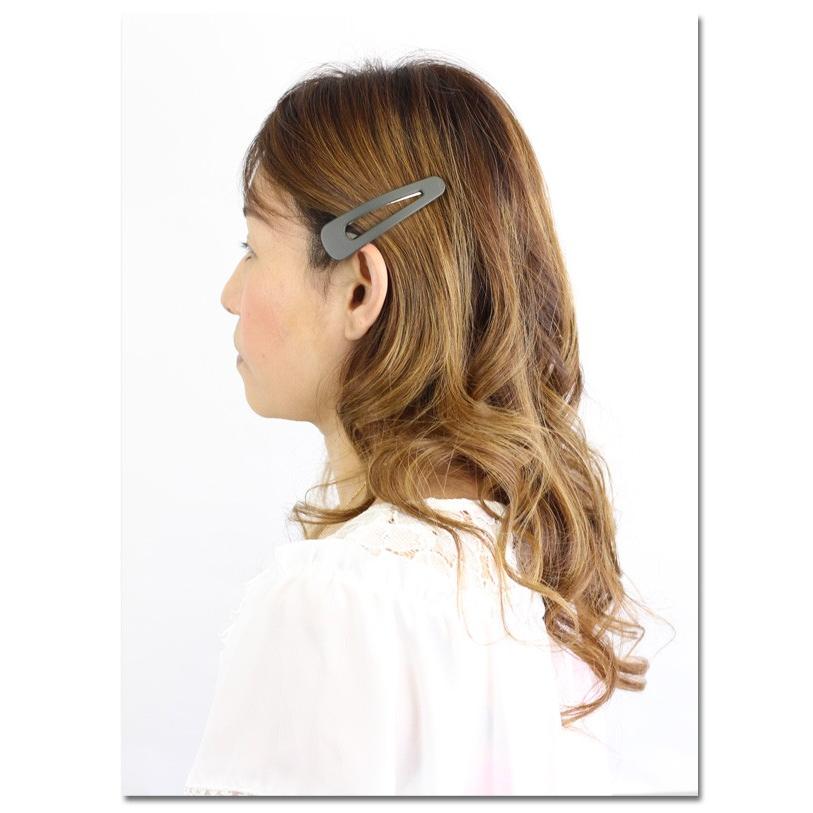 ヘアピン/マット パッチン留め フレームピン p39☆グレー/茶色