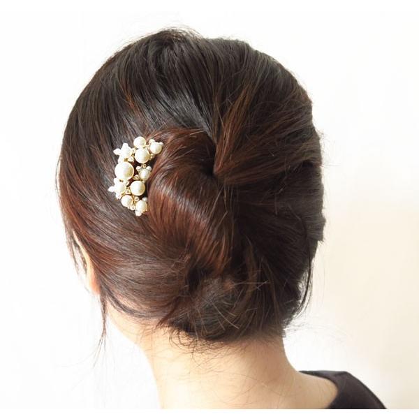 かんざし 簪 浴衣 コットンパール風花フラワーu字 夜会巻き 髪飾り 和装着物 結婚式s21 S21 優美 Accessory 通販 Yahoo ショッピング