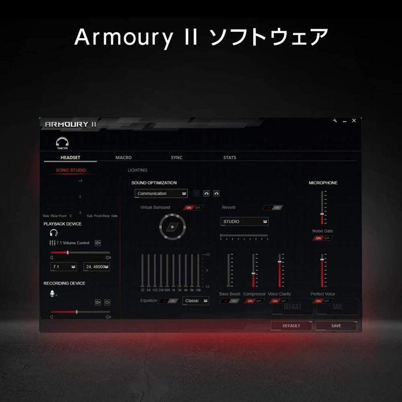 ASUS ゲーミングヘッドセット ROG THETA 7.1 PC、PS5、Nintendo Switch、Mac USB-C 装備 ゲーミングヘッドセット ROG THETA PC PS5 Nintendo Switch Mac USB 装備