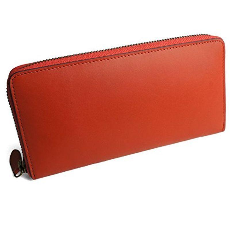 E Mono レディース イーモノ 財布 財布 長財布 メンズ レディース 本革 ラウンドファスナー ラウンドファスナー ギャルソンウォレット ボックス小銭入れ オレンジ ゆうショップ