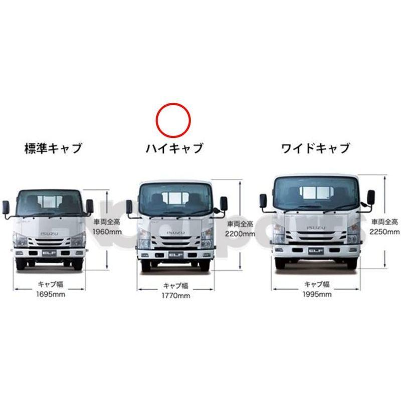 海外製 07 エルフ ハイキャブ車 フロント グリル アッパーパネル