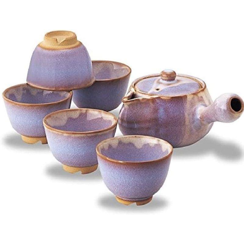 最大57%オフ!萩焼 萩むらさきゆり茶器揃(木箱) 食器、グラス、カトラリー 萩焼 萩むらさき汲出し5客揃 E3-62