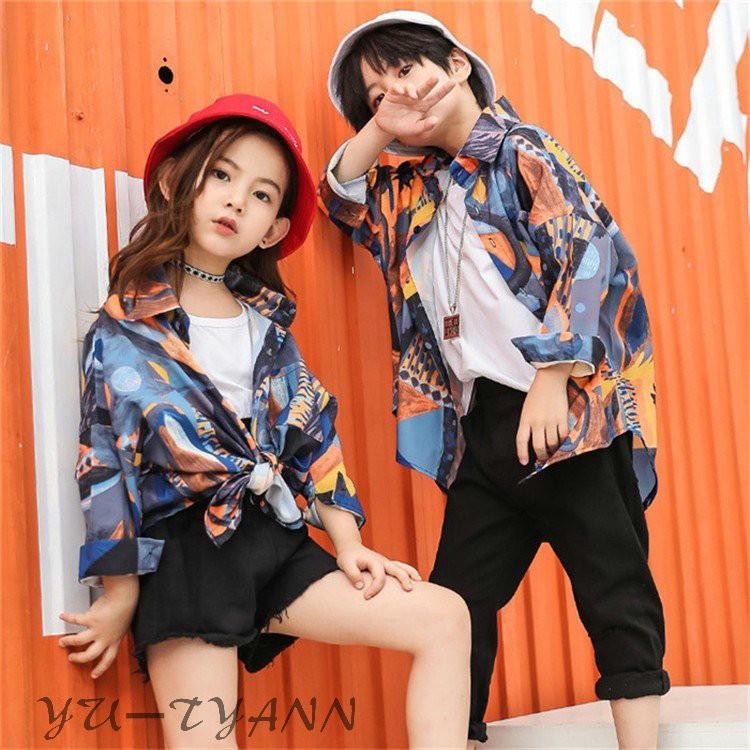 キッズダンス衣装 ヒップホップ キッズ ダンス衣装 Hiphop Jazz ガールズ シャツ 花柄 レディース メンズ 子供 花柄シャツ ダンスシャツ 練習着 C11 Dix017 ユーちゃん 通販 Yahoo ショッピング