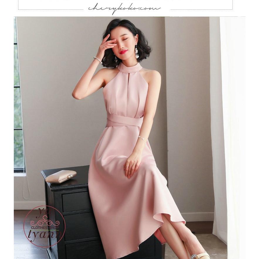 パーティードレス レディース 結婚式 大きいサイズ 膝丈 ハングネック ウエディングドレス 発表会 普段着 ワンピース フォーマル 大人 上品 30代 40代 50代 C11 Dress015 ユーちゃん 通販 Yahoo ショッピング