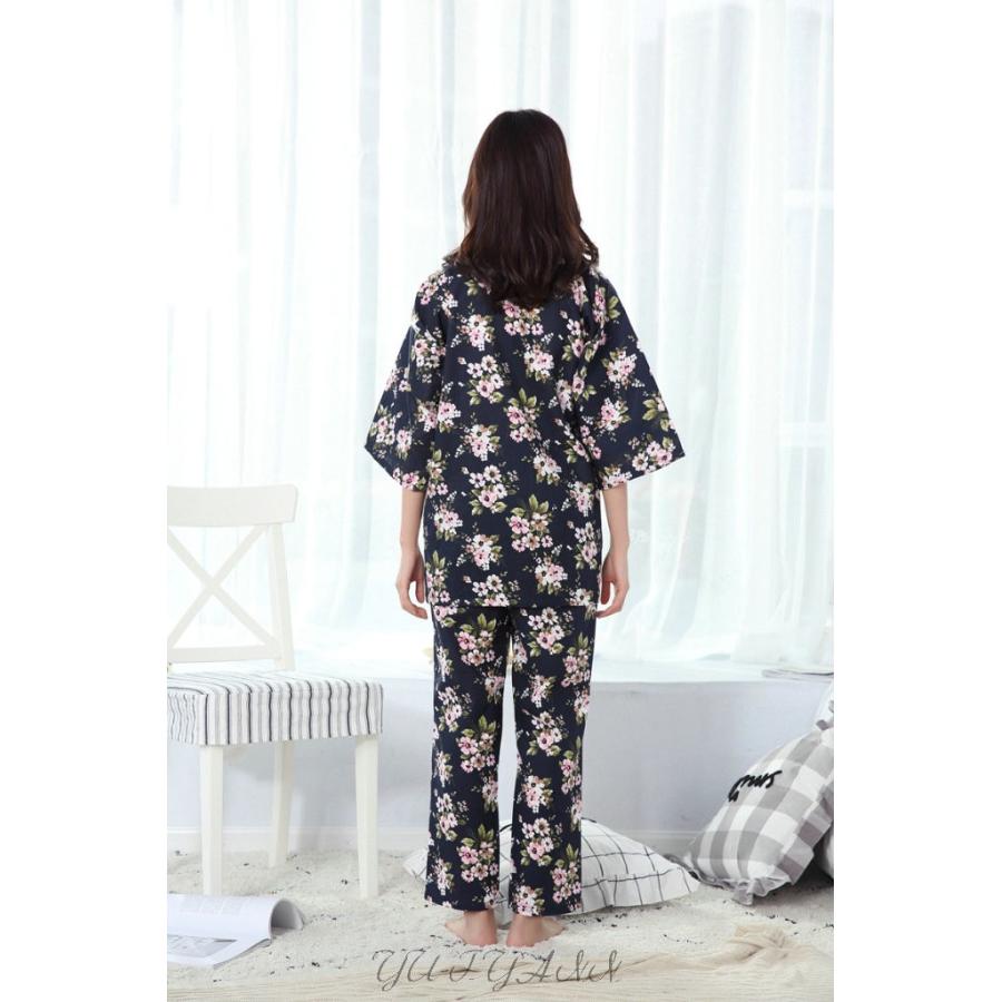 パジャマ バスローブ 着物 ルームウェア 上下セット 春夏秋 和風 浴衣 花柄 綿 甚平 レディース ペアパジャマ 七分袖 部屋着 寝巻き シンプル 記念日 内祝 Yu01cq57 ユーちゃん 通販 Yahoo ショッピング