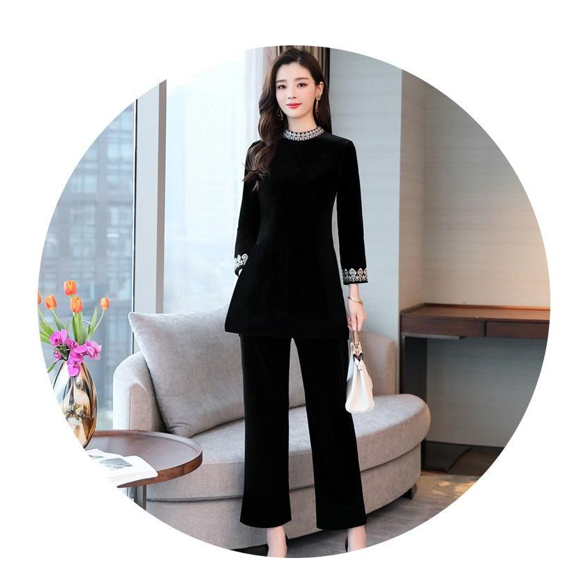 卒業式スーツ パンツセット セレモニースーツ 2点セット レディース フォーマル ママ 30代 母 ベルベット 入学式スーツ 春 セットアップ 上品 Ol Yu02cq66 ユーちゃん 通販 Yahoo ショッピング