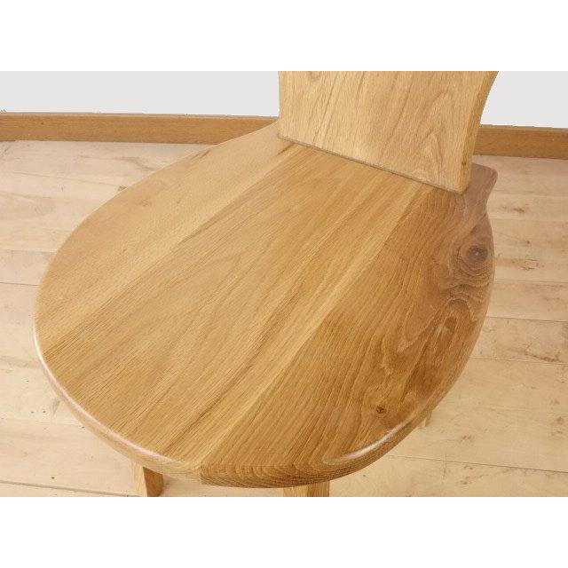 ふくろう 椅子 ダイニングチェアー イスF ナラ材 白木色 勇峰工芸（新