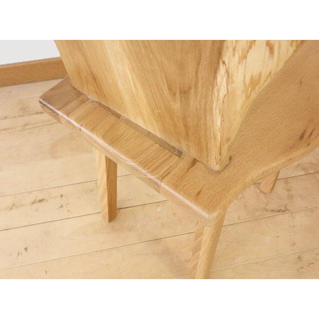 ふくろう 椅子 ダイニングチェアー イスF ナラ材 白木色 勇峰工芸（新