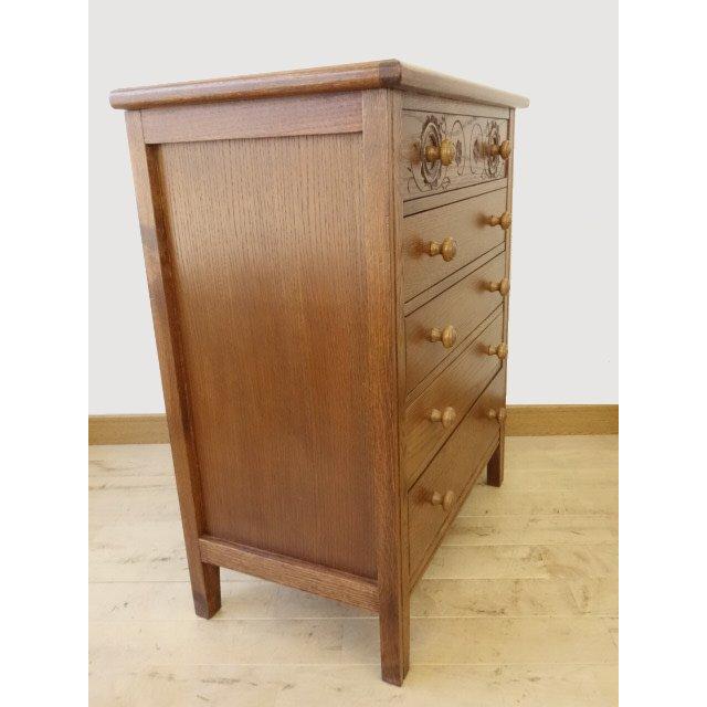 勇峰工芸（新）　雅　花柄チェスト　ナラ材家具　北海道手作り家具 勇峰工芸（新） 雅 花柄チェスト ナラ材家具 北海道手作り家具 : 湧和
