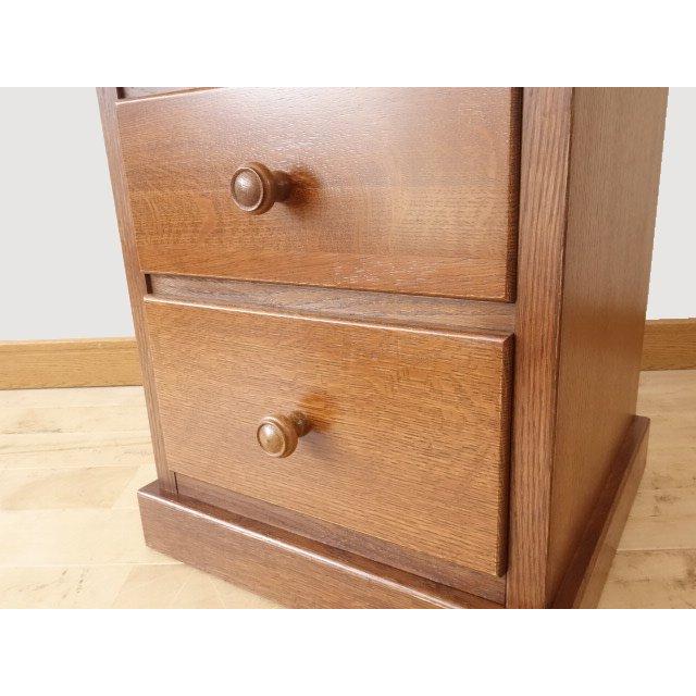 アンティーク　チェスト　収納　ナラ材　ローチェスト　北海道旭川 勇峰工芸 勇峰工芸（新） チェスト38-4 ナラ材家具 北海道手作り家具 : 湧和