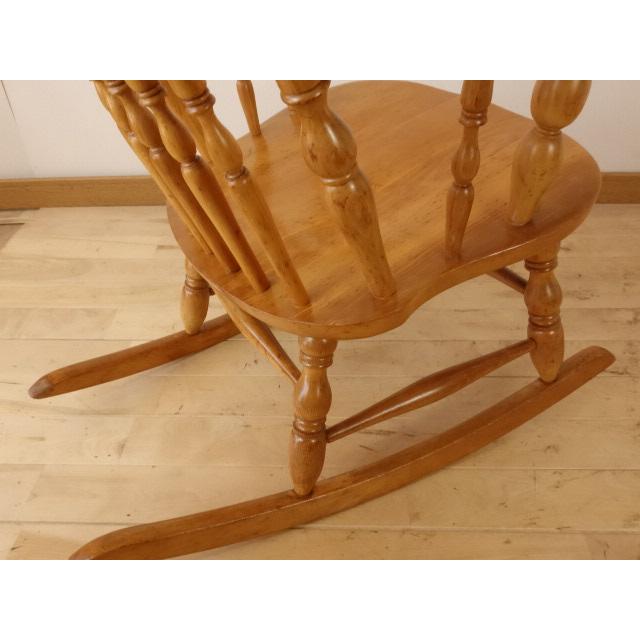 木製　ロッキングチェアー　白木色　再塗装済　ＵＳＥＤ 木製 ロッキングチェアー 白木色 再塗装済 USED : 湧和
