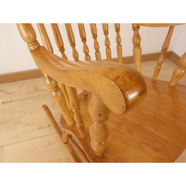 木製 ロッキングチェアー 白木色 再塗装済 USED : 湧和インテリア