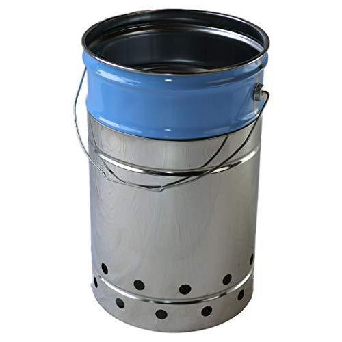 送料0円 ペール缶susカバー 焚火缶 Liftoff ロケットストーブ自作 カバー 缶セット バーベキューコンロ Teambody Ir