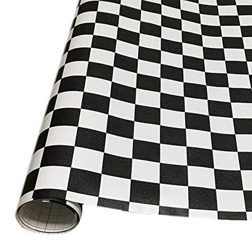 Magicfix 壁紙シール タイル柄 白黒チェック 50cm 10m ヘラ付き はがせる壁紙 壁紙 タイル タイル柄 50cm 10m タイル シールタイプ 雄々ストア A B08vn45q8p 2407 10m Hem 名作
