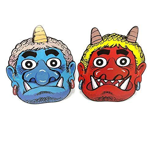 正規品直輸入 プリンター用紙 コピー用紙 いち屋 節分 紙オニ面 赤青 各5枚 ゴム付 計10枚セット 節分鬼お面 Www Threeriversofs Com