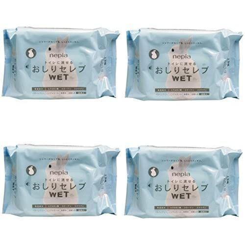 まとめ買いネピア おしりセレブWET 詰替 60枚入 無香料 ×4個|yu8880|02