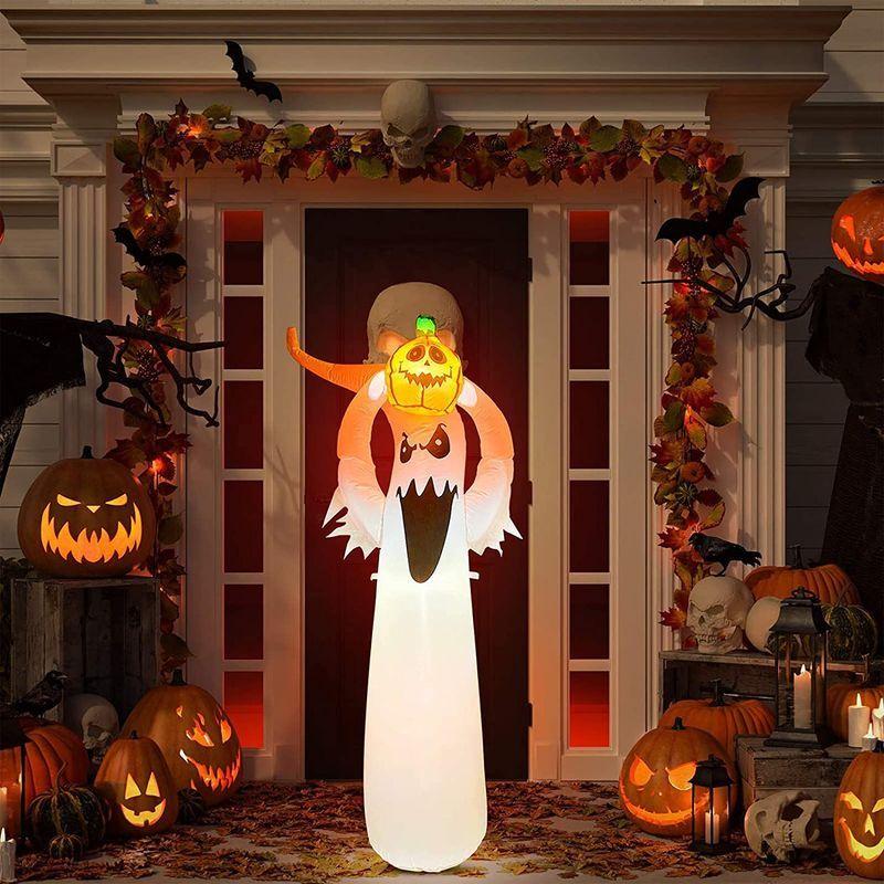 選ぶなら Led付き 幽霊 ジンジャーブレッドマン サンタクロース カボチャ 雪だるま 光る ハロウィン 膨張式 クリス ハロウィーン クリスマス飾り クリスマスライト Www We Job Com