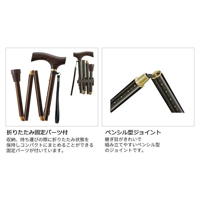 Tacaof 幸和製作所 テイコブ折りたたみ式伸縮ステッキ EOP02 介護用杖