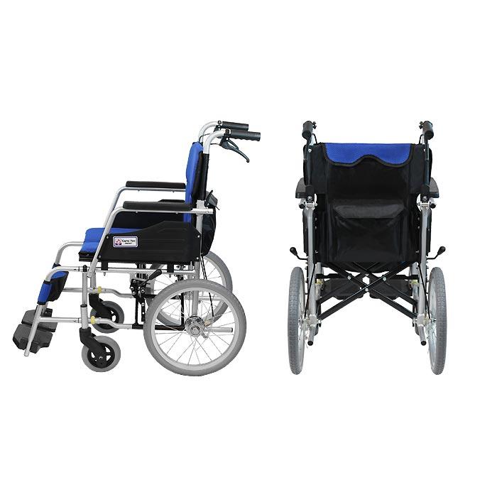 車椅子 ケアテックジャパン コンパクト介助式 CA-13SUアルミ製 折り畳み ケアテックジャパン】ハピネスコンパクト -介助式- CA-13SU