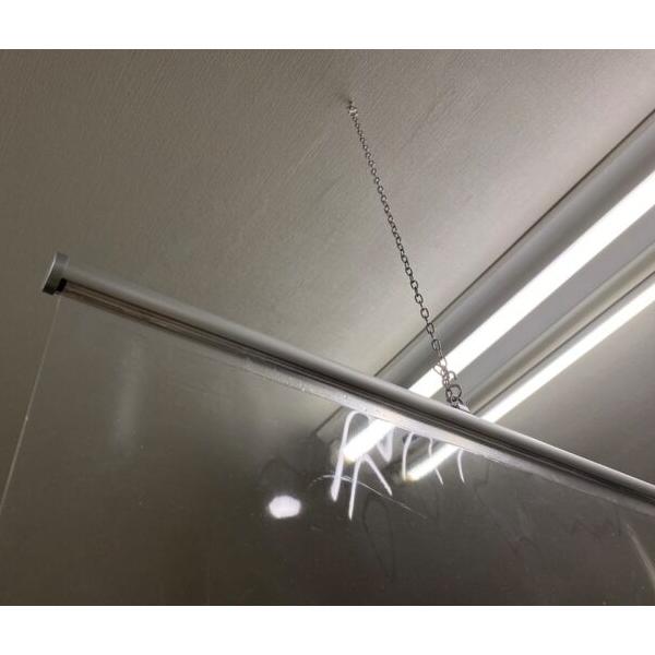 岸工業 飛沫感染対策 透明ビニールすだれ 905×950 防炎 吊り下げ 飛沫
