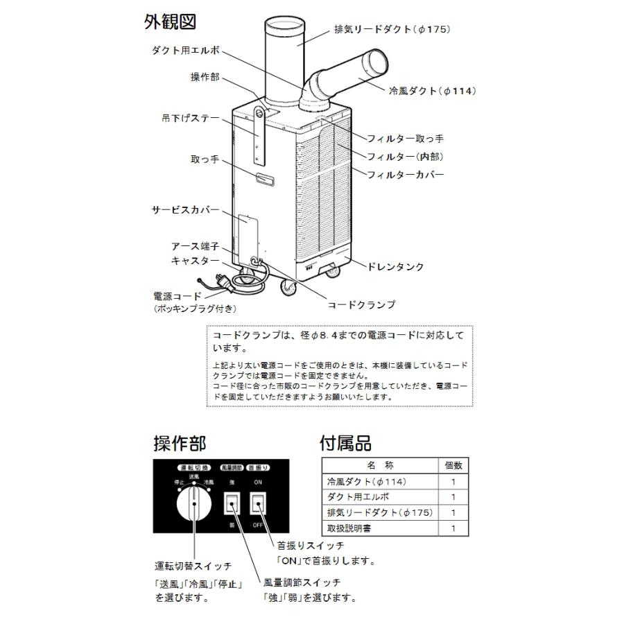 スイデン スポットエアコン SS-28DJ-1P クールスイファン