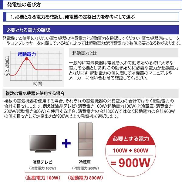 パワーテック インバーター 発電機 PG3100i 3.1kVA (3100W) ガソリンエンジン 50Hz 60Hz 対応 正弦波 POWERTECH 代引不可｜yuasa-p｜11