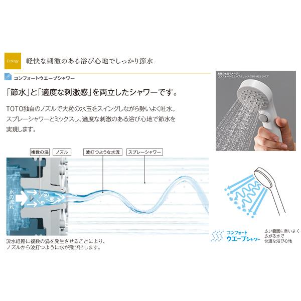 TOTO　浴室用壁付サーモスタット混合水栓　寒冷地用　省エネ　シャワーバス水栓金具　蛇口　コンフォートウエーブクリックシャワー　TBY01403Z　節水　トートー　送料無料