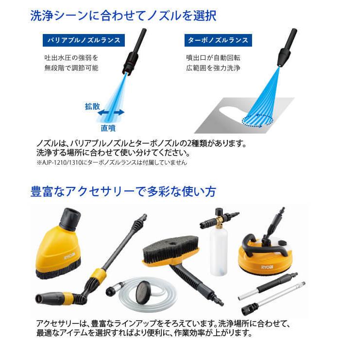 RYOBI リョービ 高圧洗浄機 AJP-1420A 水圧洗浄 汚れ落とし 高圧ホース
