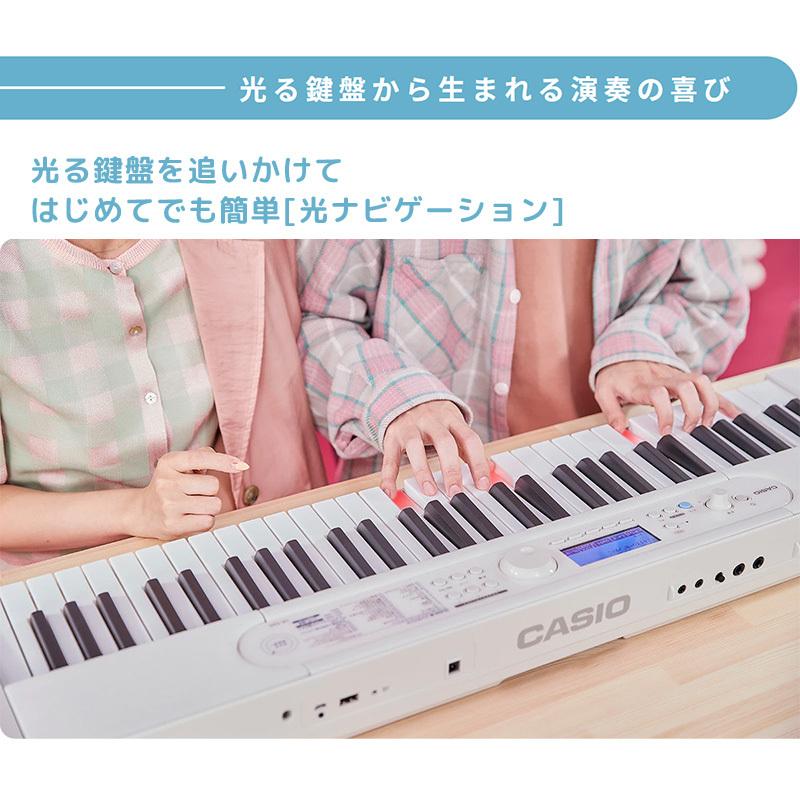 カシオ 電子キーボード LK-520 61鍵盤 電子ピアノ Casiotone 光ナビゲーション 光る鍵盤 マイク カラオケ機能 人気曲 夜に駆ける 炎 紅蓮華 他収録 カシオトーン｜yuasa-p｜02