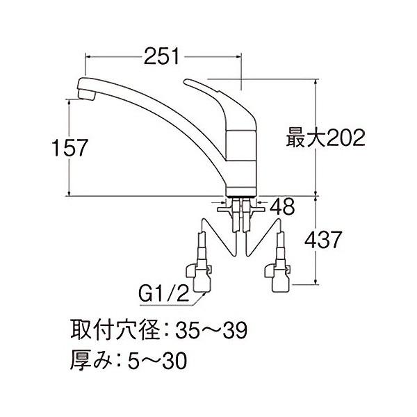 SANEI(水栓金具) SANEI ワンホールシングルレバー混合栓 一般 SANEI(水栓金具) SANEI ワンホールシングルレバー混合栓 一般