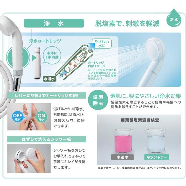 SANEI ウルトラファインバブル発生装置付き シャワーヘッド PS7964-CT6A-MW2 浄水カートリッジ内蔵 シャワーセット マイクロナノバブル 塩素除去の画像