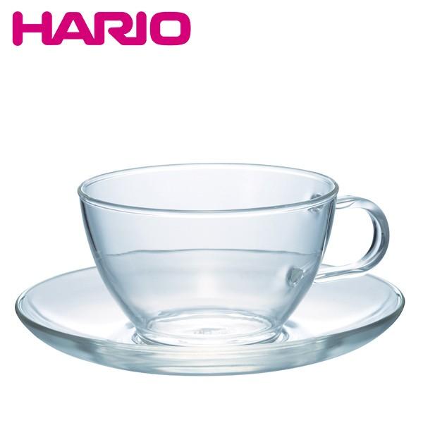 HARIO ハリオ　TCSN-1T  満水容量230ml  耐熱ティーカップ＆ソーサー｜yuasa-p