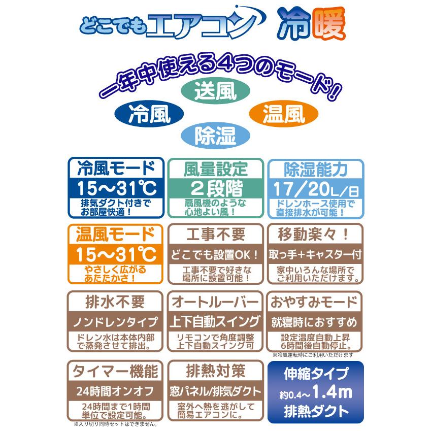 ユアサプライムス スポットエアコン 工事不要 YMHC-15C(W ユアサプライムス スポットエアコン 工事不要 YMHC-15C(W