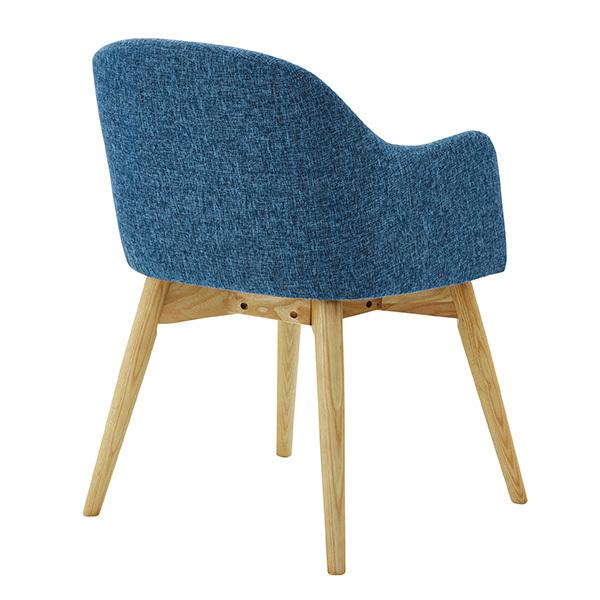 東谷 ダイニングチェア おしゃれな曲線チェア ブルー ナチュラル 天然