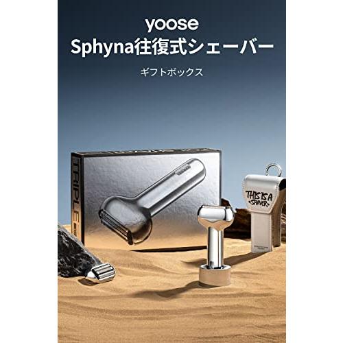 2023新モデルyoose メンズシェーバー 電気シェーバー 髭剃り 電動 カミソリ 往復式 深剃り 三枚刃 磁気ヘッド 