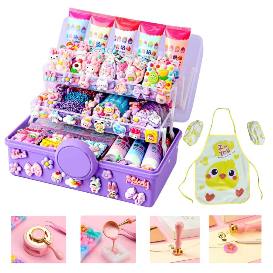 創意DIYキーホルダー シール アクリル ハンドメイド りパーツ メイク  