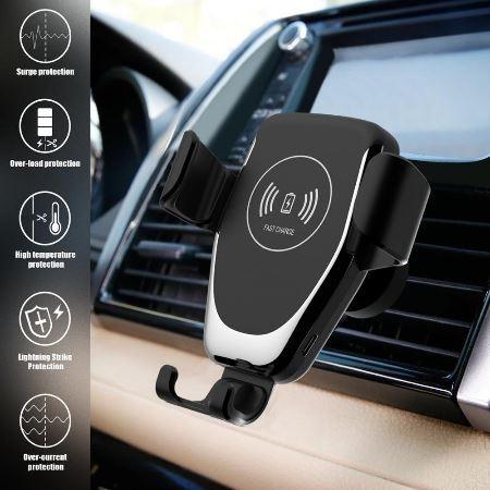 Qi 車載ワイヤレス充電器 置くだけ充電 自動開閉 クイックチャージ