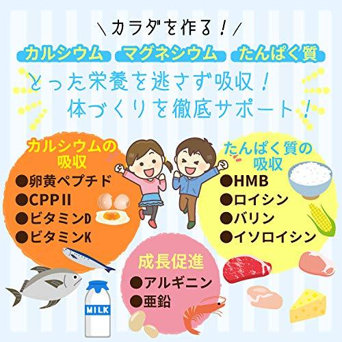 セノビスタ 成長期 応援 身長 サプリ HMB カルシウム ビタミンD アルギニン ヨーグルト味 30日分|yuetuya|04