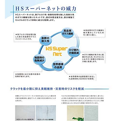 グラスファイバーネット　HSスーパーネット　#18　モルタル　土間用　耐久抜群　壁材　10mm目　1x50m　クラック軽減　全面補強　左官　下地