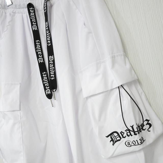 Dealivez Black Letter カーゴパンツ ALL刺繍 Backロゴ Wide Dealivez Black Letter カーゴパンツ ALL刺繍 Backロゴ Wide
