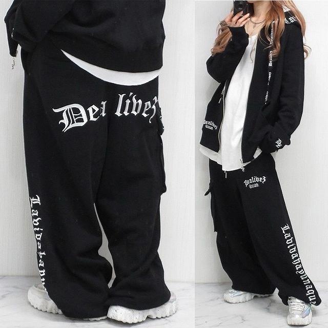 Dealivez Black Letter ALL刺繍 HIPロゴ 立体カーゴポケット付 Dealivez Black Letter ALL刺繍 HIPロゴ 立体カーゴポケット付