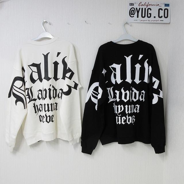 Dealivez Black Letter トレーナー バックロゴ 胸＆袖刺繍 スウェット