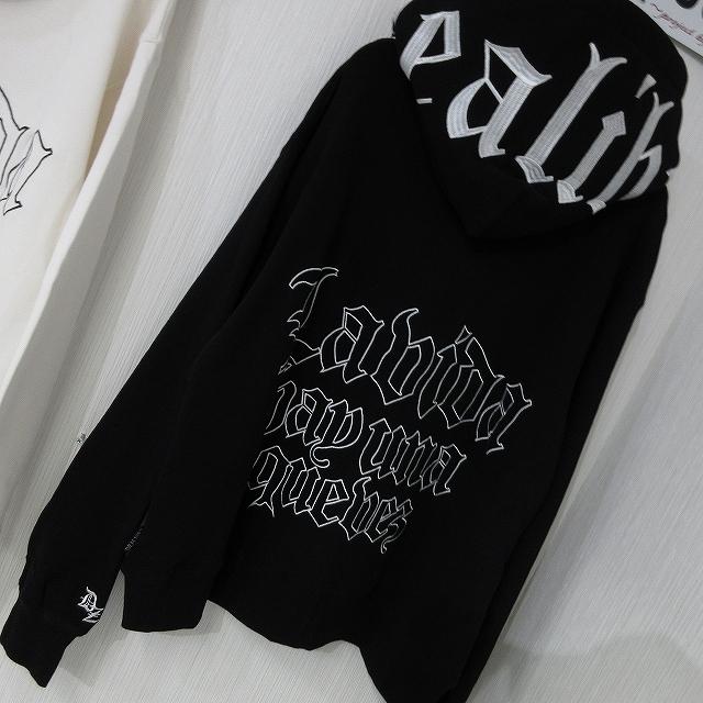 Dealivez Black Letter ZIPパーカー クリア刺繍 チャーム付 BIG