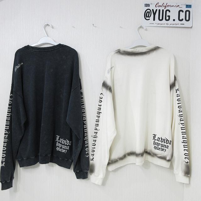 Dealivez Platinum・Black Letter 特殊加工 刺繍 スウェット