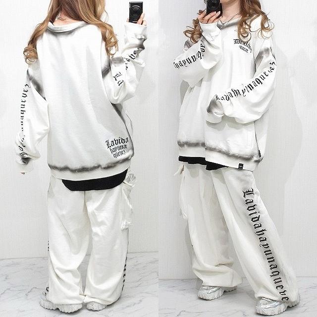 Dealivez Platinum・Black Letter 特殊加工 刺繍 スウェット