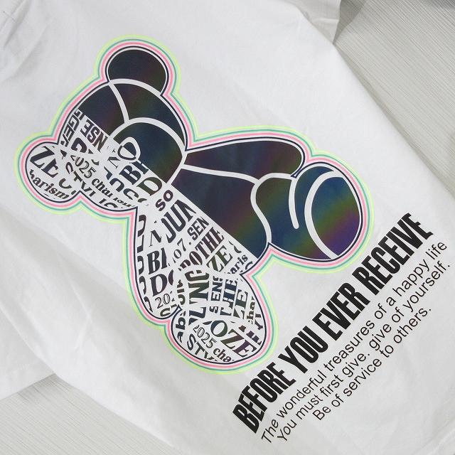 くまちゃん リフレクター 光る 胸元刺繍 Tシャツ : yugstyle.co Yahoo