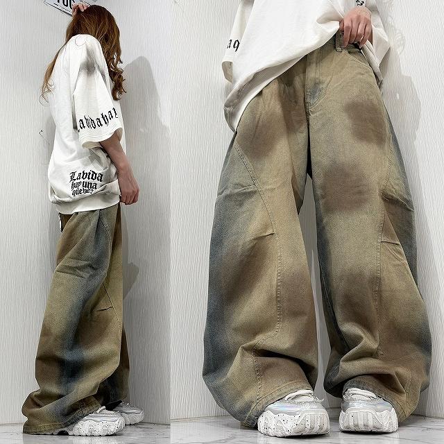 特殊加工 Wide デニム BOYSデニムパンツ : yugstyle.co Yahoo!店