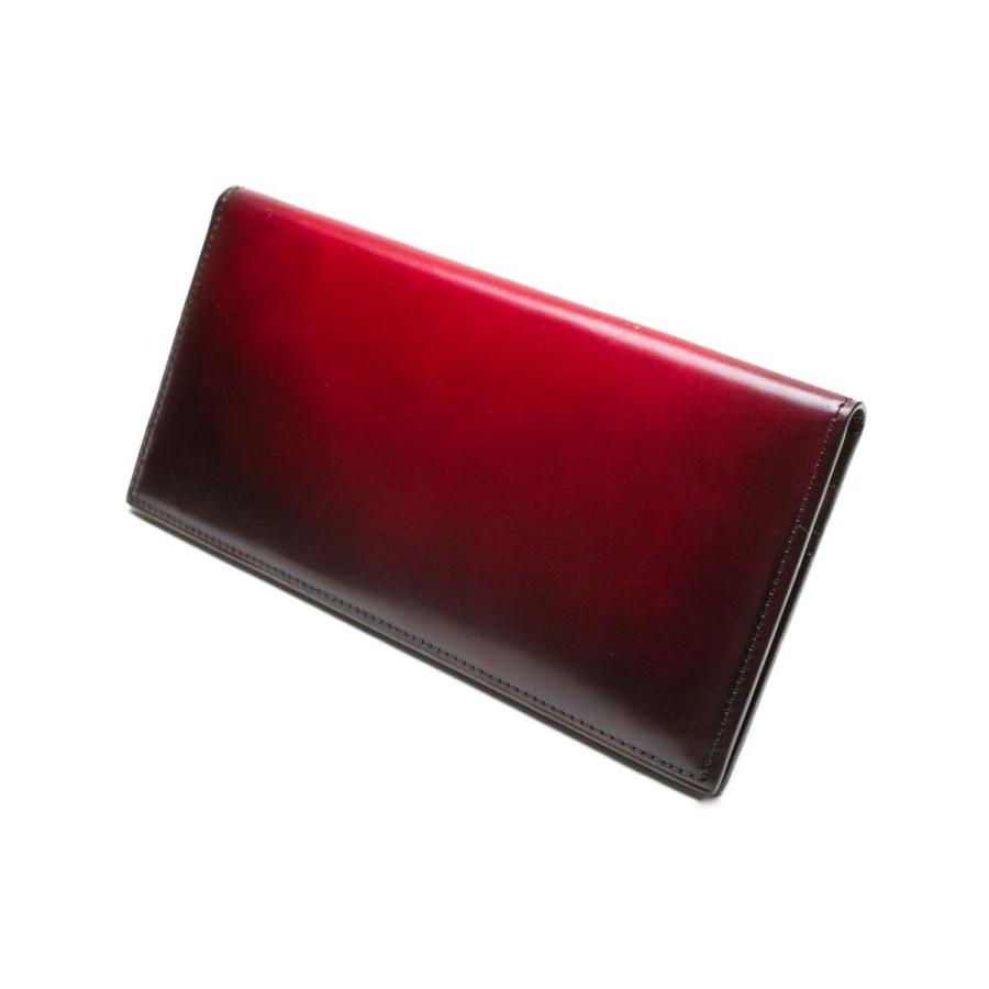 情熱カラーの赤いメンズ財布のおすすめは、ユハクのコードバン長財布