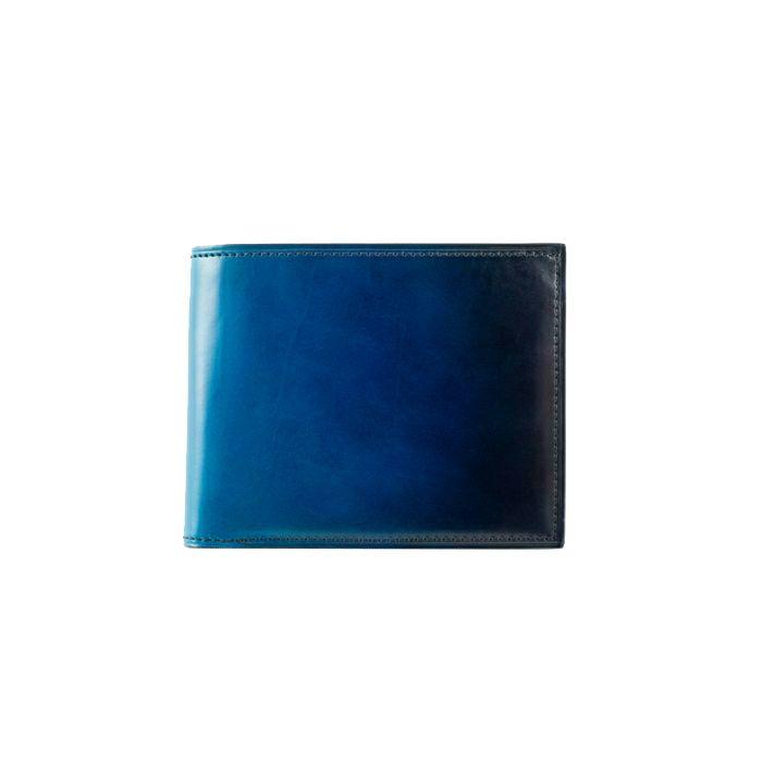 【yuhaku正規品 アウトレット】牛革 二つ折り財布 Blue ブルー 青 ユハク メンズ 本革 正規品 公式 yvp132｜yuhaku｜02